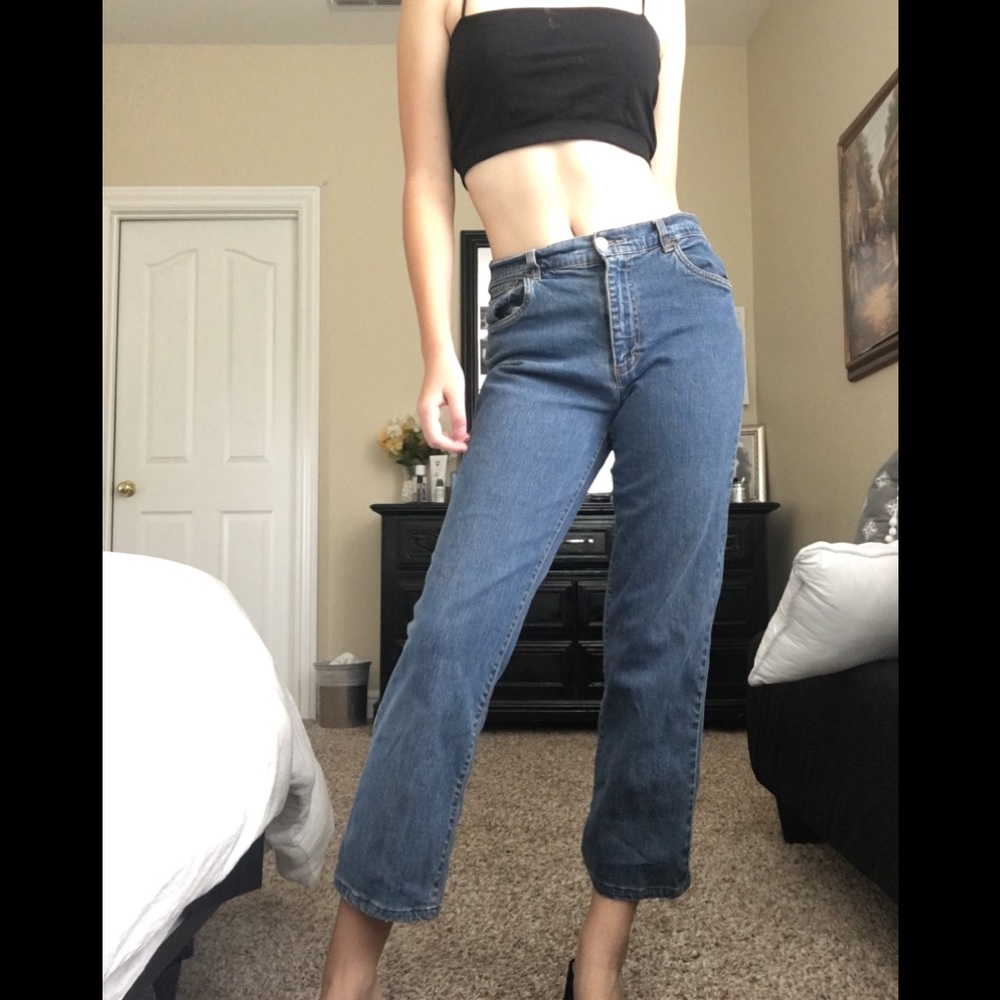 High Rise Blue Jeans
